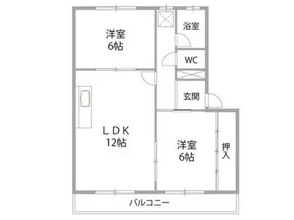 若宮ハイツ(3DK/2階)の間取り写真