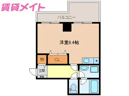 グランティ桑名(ワンルーム/4階)の間取り写真