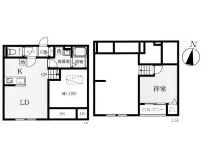 ベル ブラン(1SLDK/1階)の間取り写真