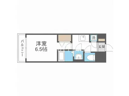 レジュールアッシュ京橋クロス(1K/5階)の間取り写真