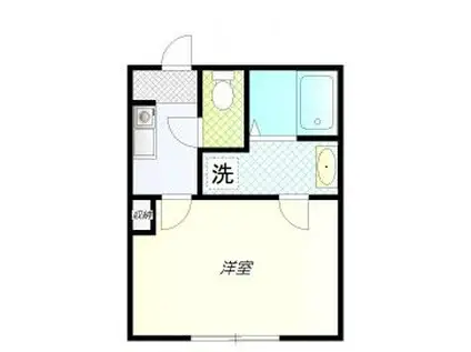 三高・セリシール(1K/1階)の間取り写真