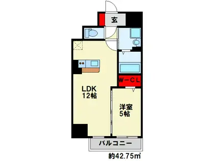 PRESTIGE DEL PRESIDENT(1LDK/3階)の間取り写真