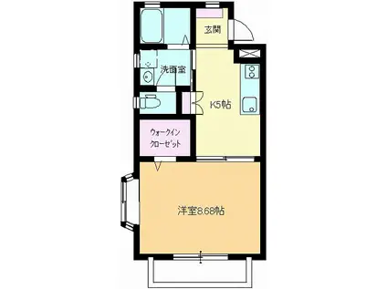 TOKOHOUSE(1K/2階)の間取り写真