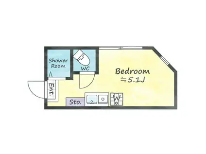 サンライフ(ワンルーム/2階)の間取り写真