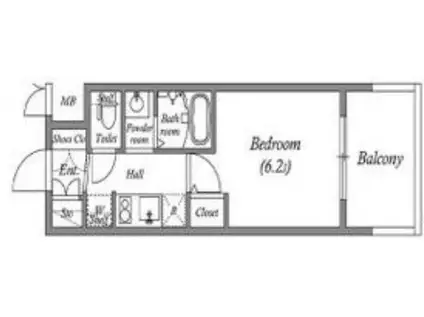 エステムコート難波VIIビヨンド(1K/5階)の間取り写真