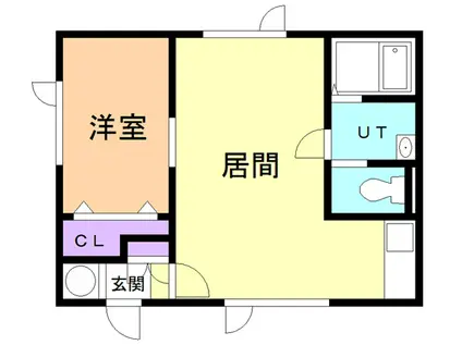 ハイツオーシャンレラ(1LDK/1階)の間取り写真