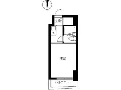 スカイコート下高井戸(ワンルーム/6階)の間取り写真