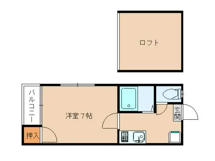 メゾンドペール(1K/1階)の間取り写真