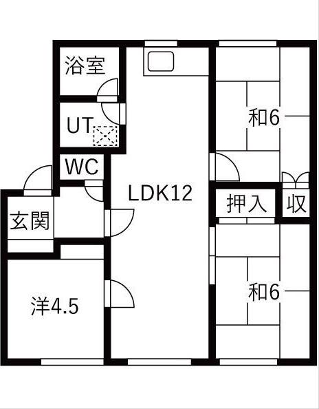 アーバンハイツ(3LDK/2階)の間取り写真