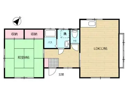 ホワイトメゾン(1LDK/1階)の間取り写真