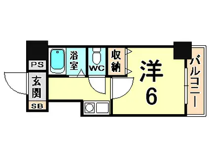 アルカン弐番館(1K/2階)の間取り写真