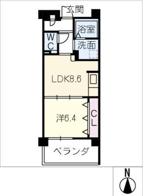 ココドール鳴子(1LDK/2階)の間取り写真