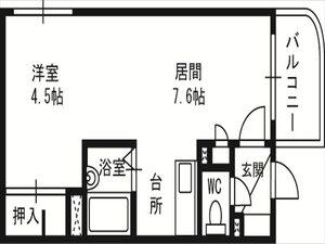 エスパシオ本郷(1LDK/3階)の間取り写真