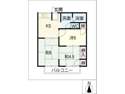 ロイヤル小塩III(3K/2階)の間取り写真