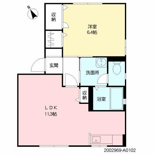 フォーレスMI(1LDK/1階)の間取り写真