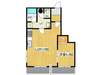 藤グリーンマンション(1LDK/3階)の間取り写真