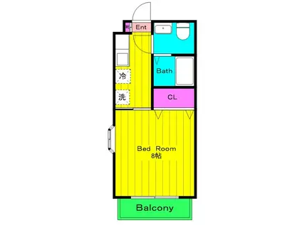 ヴィラフィオーレ1(1K/1階)の間取り写真