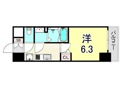 スプランディッドV(1K/2階)の間取り写真