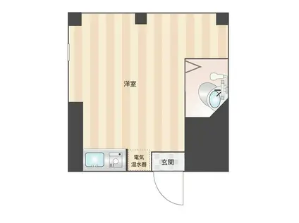 ダイヤモンドビル北千住(ワンルーム/3階)の間取り写真