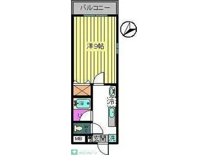 メゾン・ド・ノア美幸(1K/3階)の間取り写真