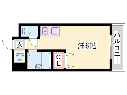 セレス山下町(ワンルーム/4階)の間取り写真