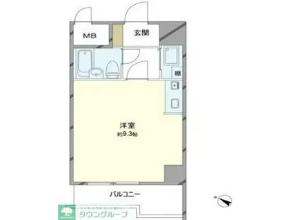 藤和シティコープ新大塚(ワンルーム/2階)の間取り写真