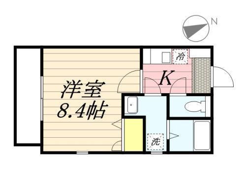 リブレア東櫛原B棟(1K/1階)の間取り写真