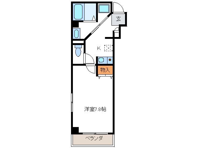 エル中山手(1K/5階)の間取り写真