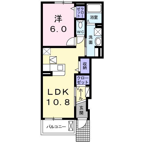 グランディオーズTOKI II(1LDK/1階)の間取り写真