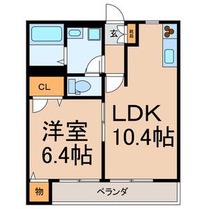 FIRST SCENE II番館(1LDK/1階)の間取り写真