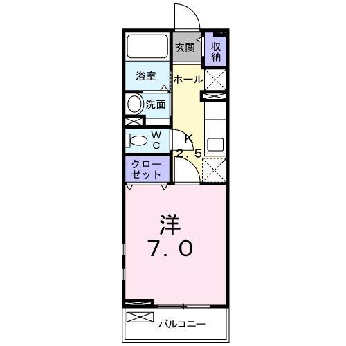 チアリ- II(1K/2階)の間取り写真
