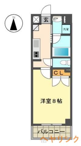 タウンライフ朝日が丘(1K/1階)の間取り写真