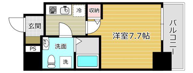 セレニテ高槻(1K/3階)の間取り写真