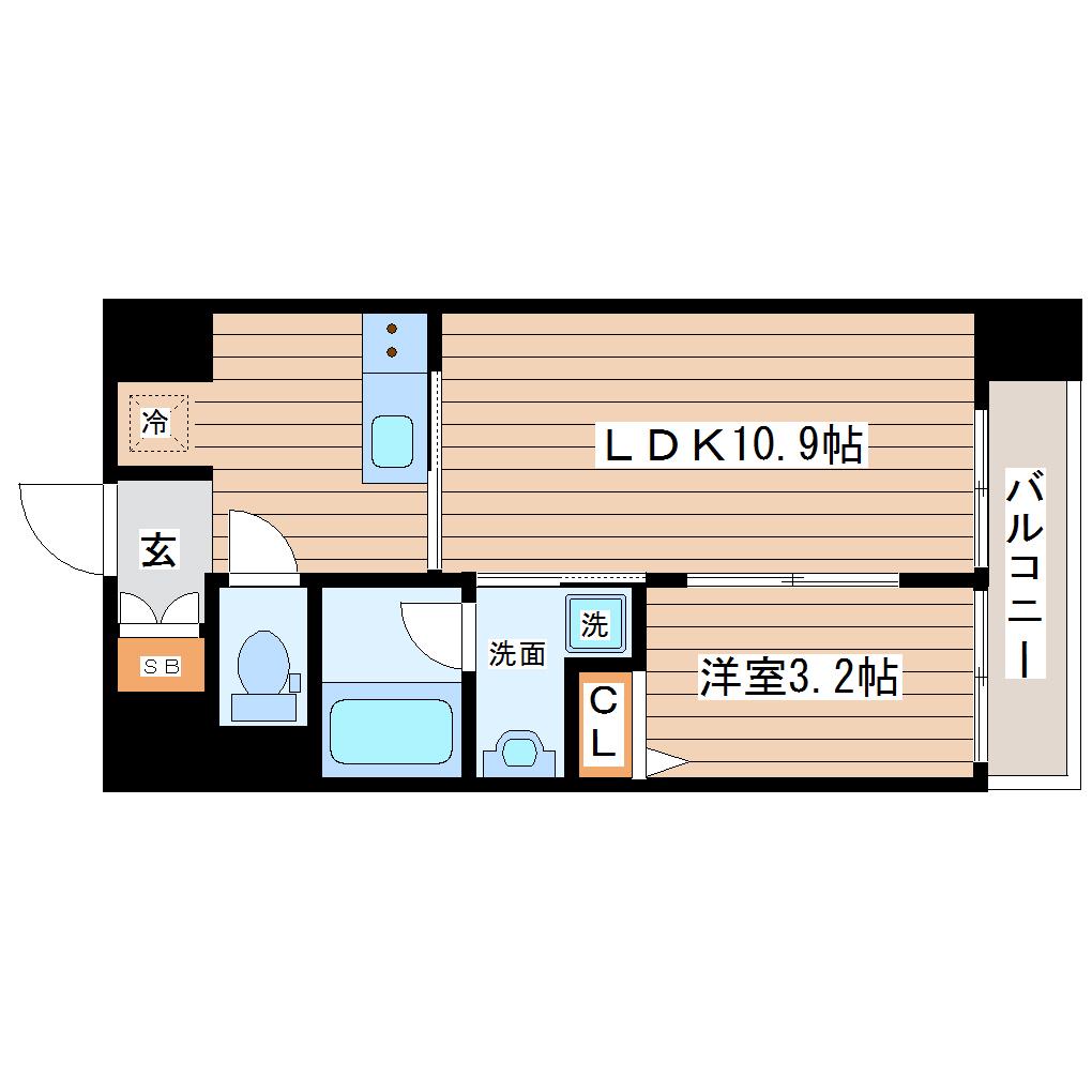 バリューエクセ(1LDK/3階)の間取り写真
