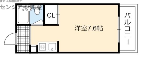 トップヒルズ森之宮(ワンルーム/5階)の間取り写真