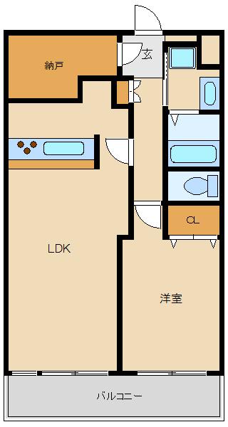 ラヴィッサン(1SLDK/4階)の間取り写真