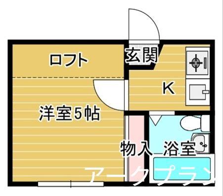 COMODOミカサ(1K/1階)の間取り写真