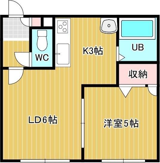 ノースパレスN42(1LDK/2階)の間取り写真