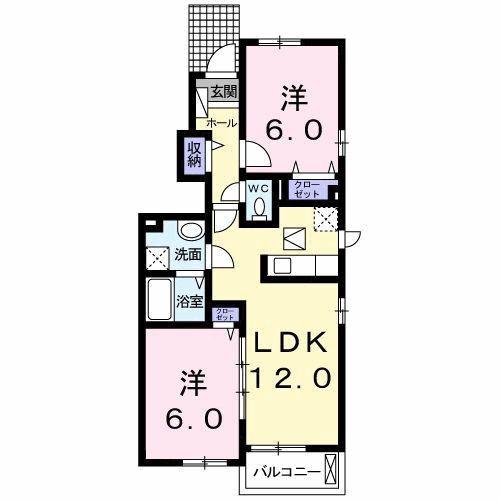 サンリット ハウス(2LDK/1階)の間取り写真