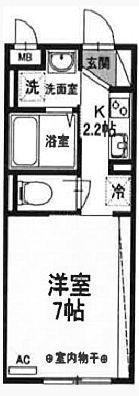 MONADSASAZUKA(1K/3階)の間取り写真