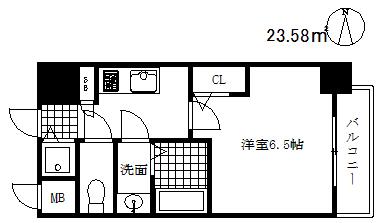 エスレジデンス神戸元町(1K/7階)の間取り写真