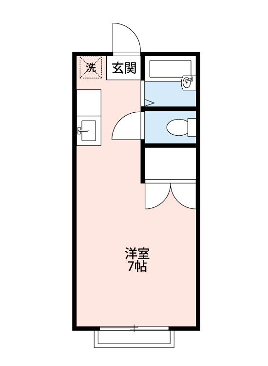 カサベルデコマツ(ワンルーム/2階)の間取り写真