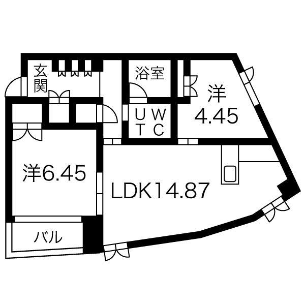 INFINITY22(2LDK/7階)の間取り写真