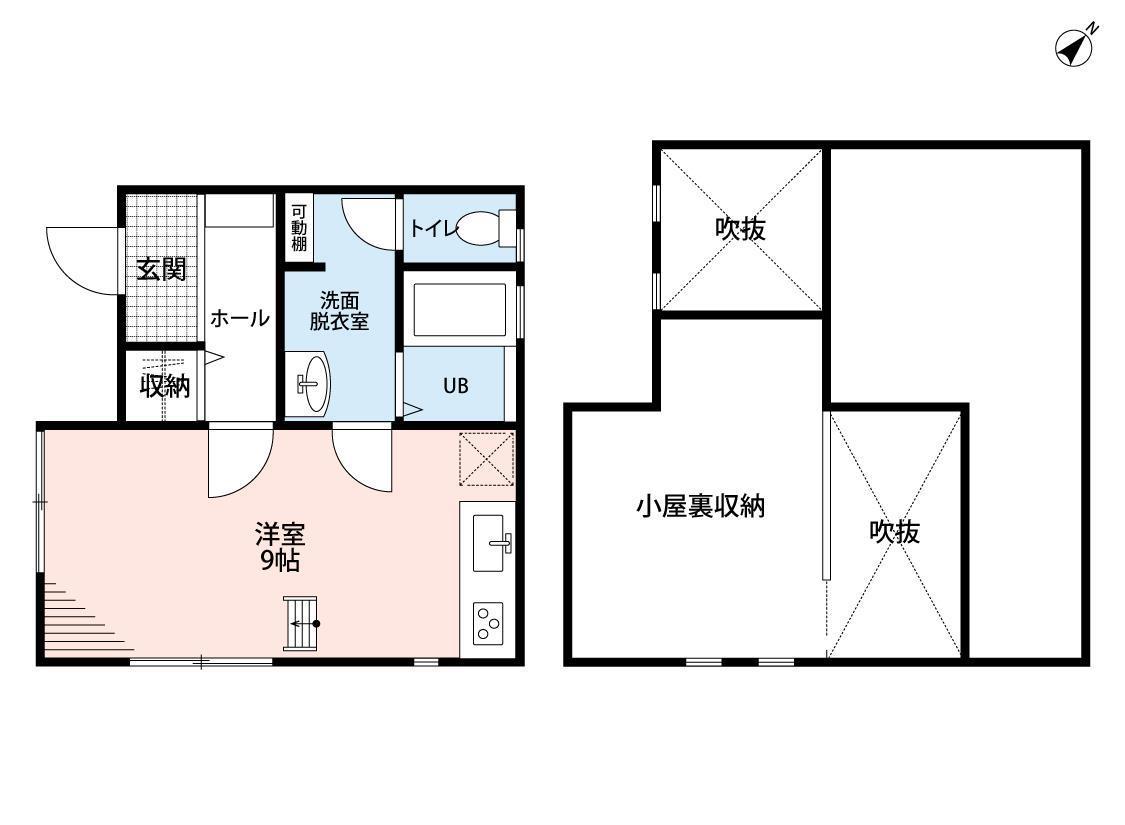 リーブルファイン鴻巣本町(ワンルーム/1階)の間取り写真
