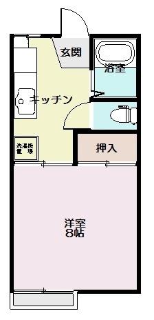 モガハウス(1K/1階)の間取り写真