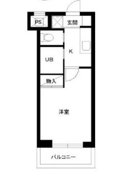 スカイコート日本橋第2(1K/5階)の間取り写真
