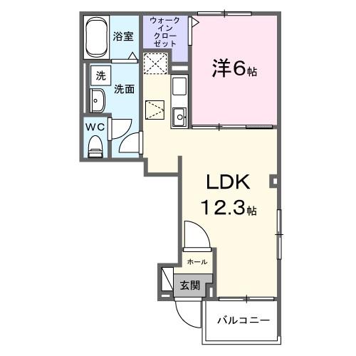JR東海道本線 鴨宮駅 徒歩20分 3階建 新築(1LDK/1階)の間取り写真