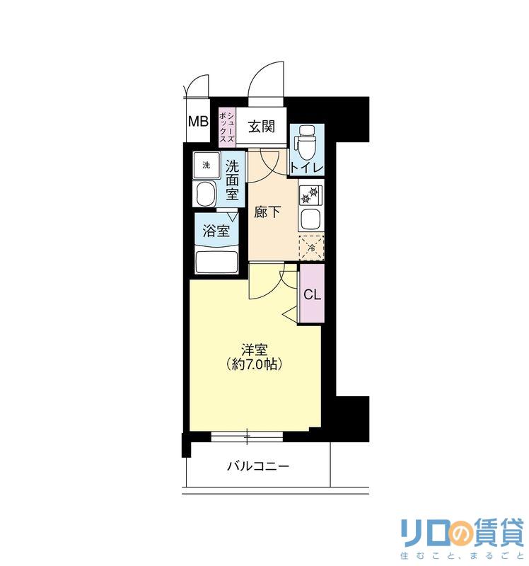 DIMUS新大阪(1K/10階)の間取り写真