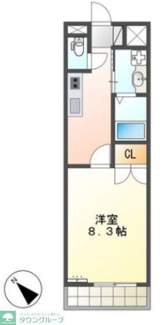 アランヴェール(1K/2階)の間取り写真