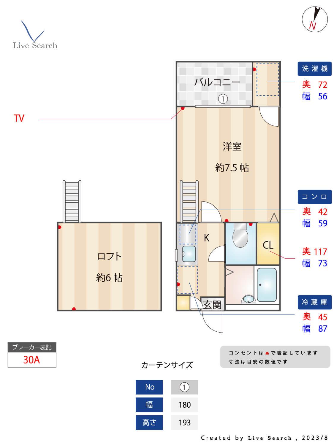 スプレンディドバース(1K/2階)の間取り写真